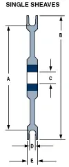 Single sheave dimension diagram